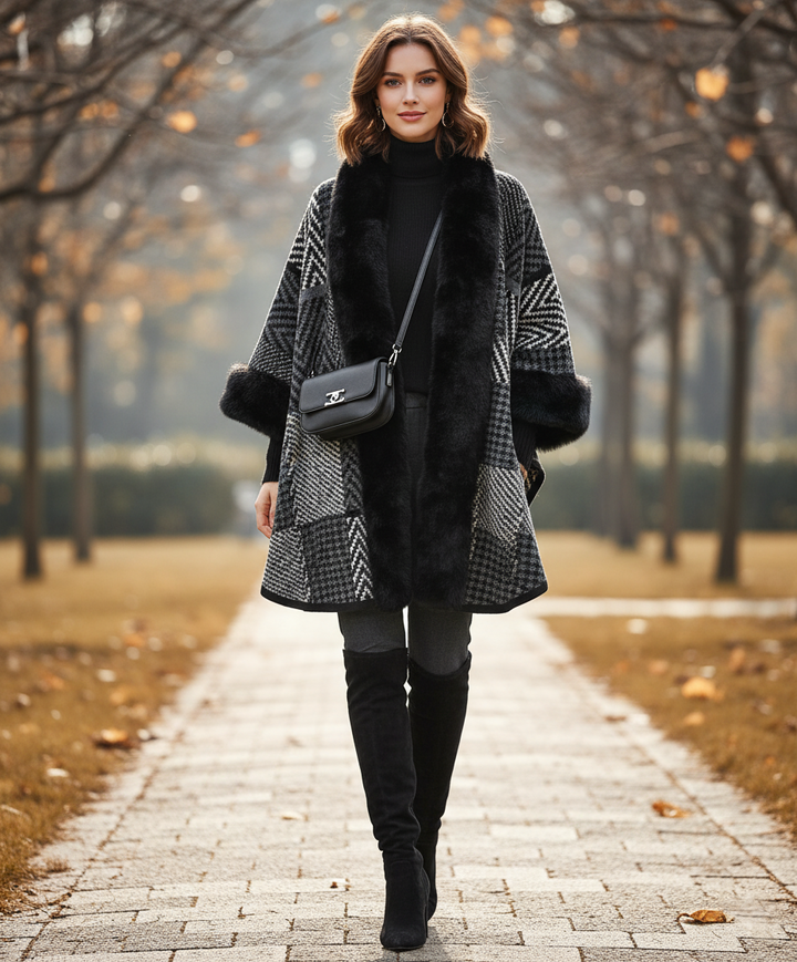 Tania Fur Faux Kimono