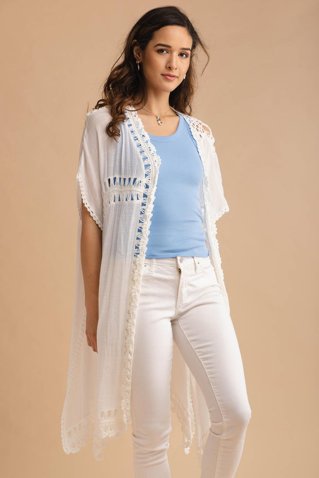 Crochet Detail Kimono