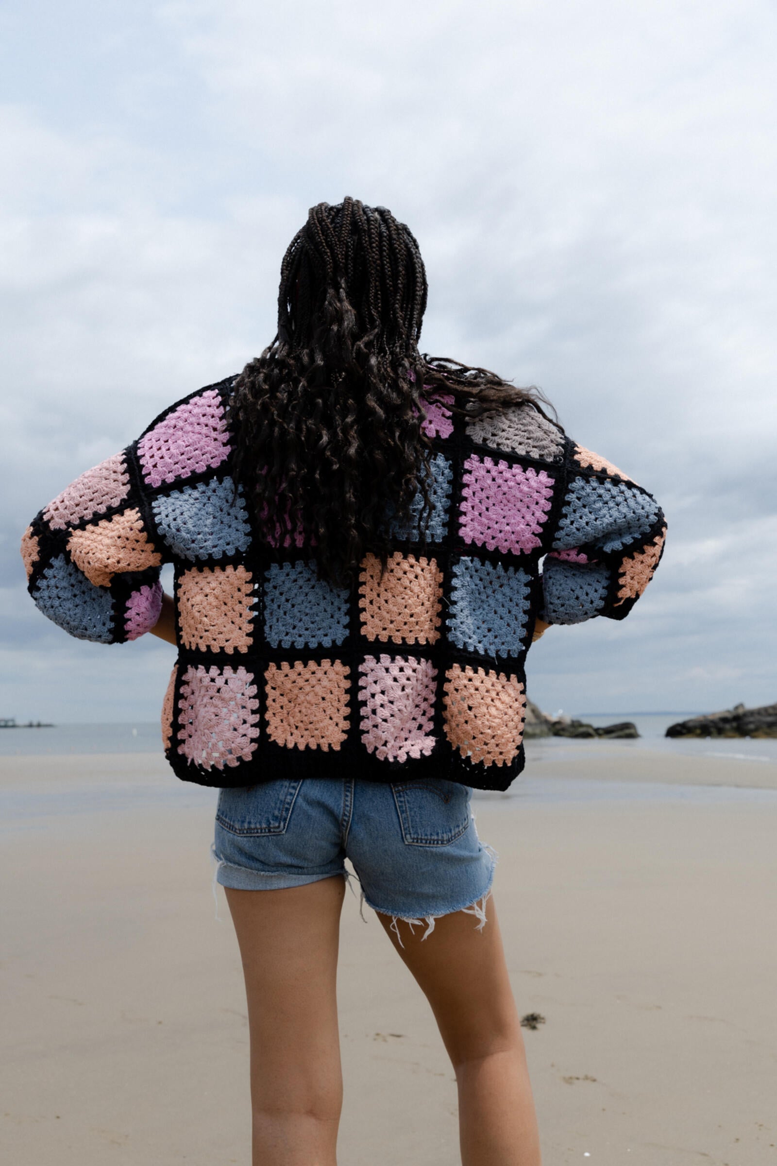 Modern Pastel Crochet Squared Short Jacket – Saachi Wholesale