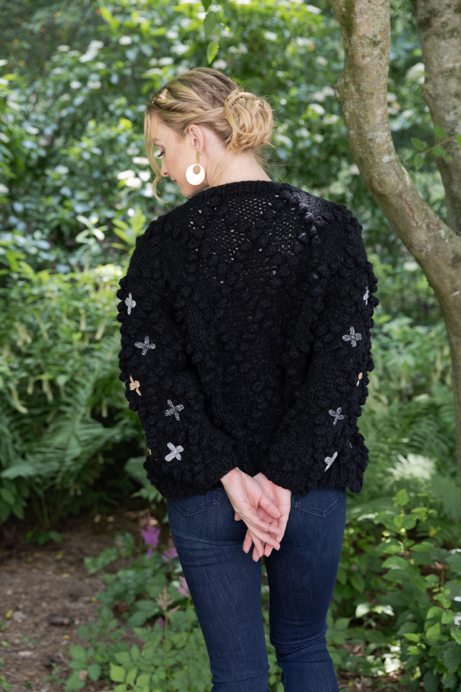 Pom Pom Knitted Cross Cardigan – Saachi Wholesale