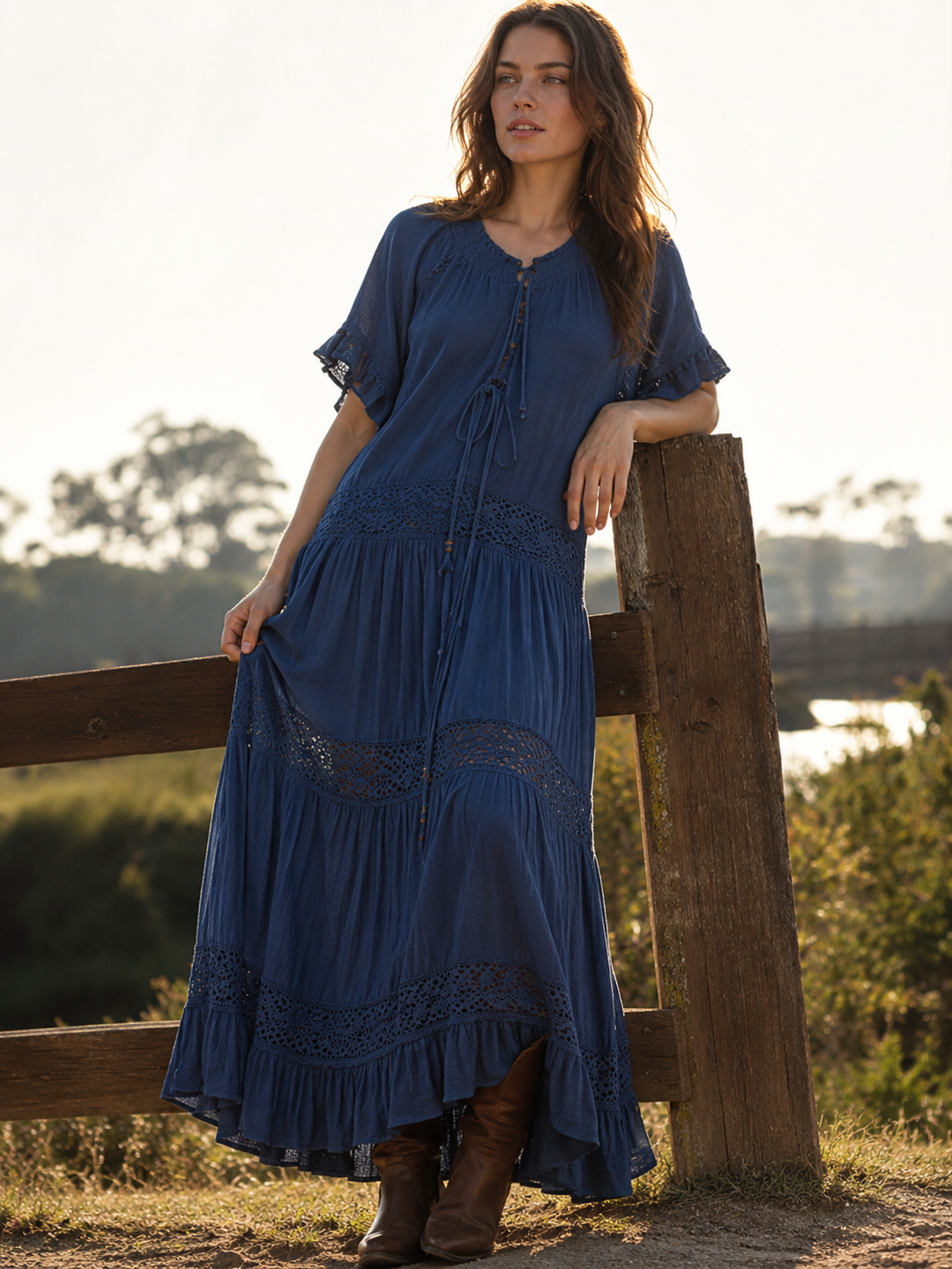 Cotton Long Cover Up Dress