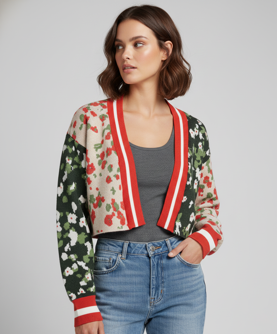 Multitone Floral Cardigan