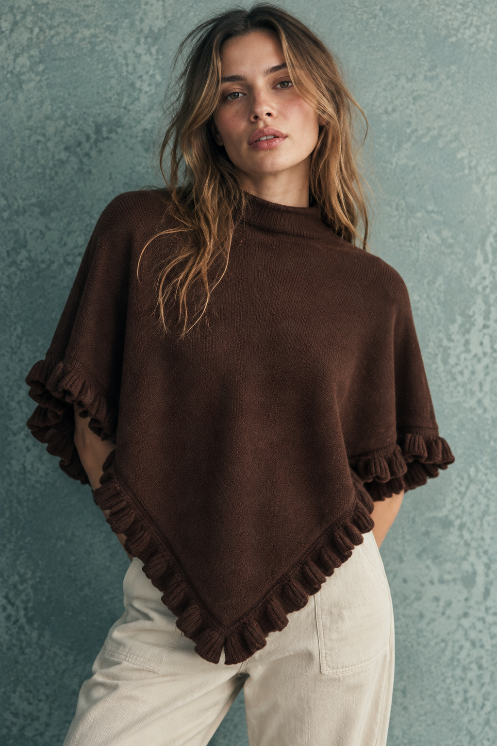 Ruffle Poncho
