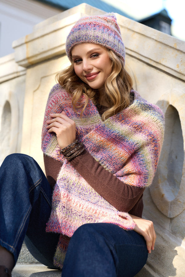 Multicolored Knit Scarf - Multi