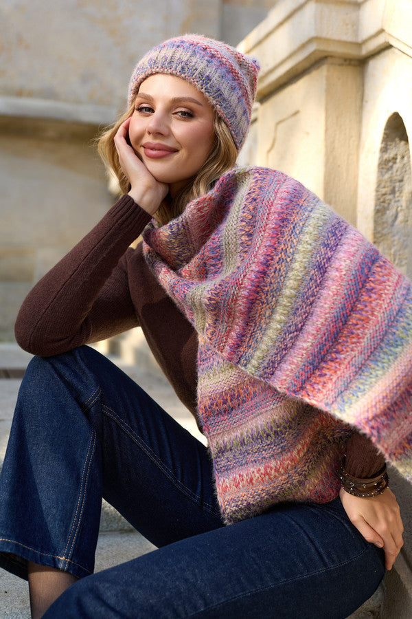 Multicolored Knit Scarf - Multi