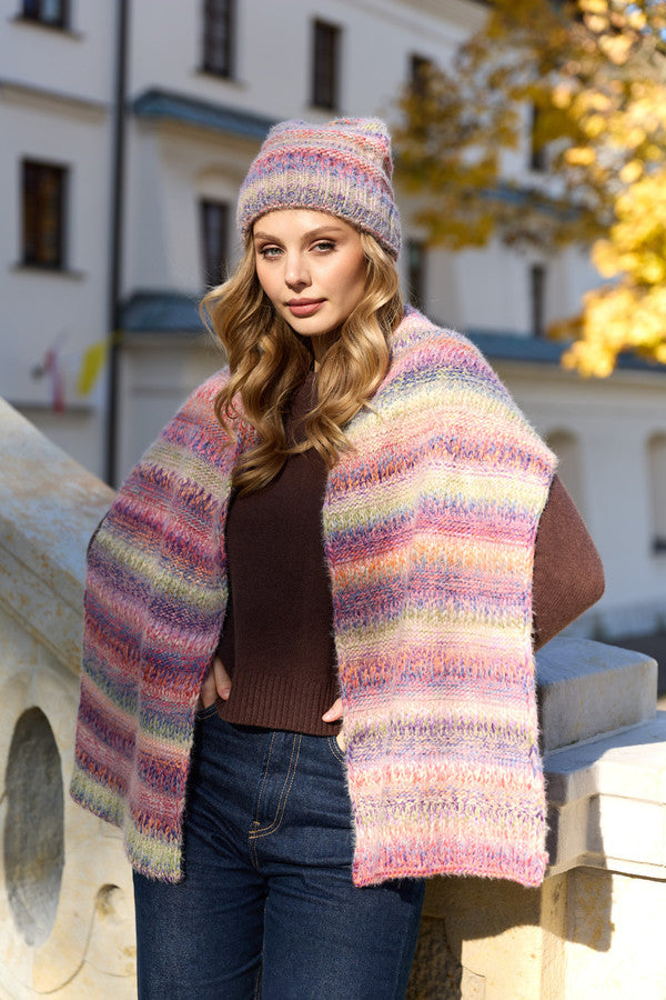 Multicolored Knit Scarf - Multi