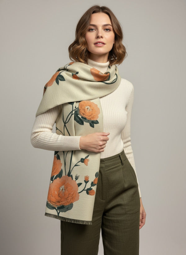 Floral Reversible Scarf