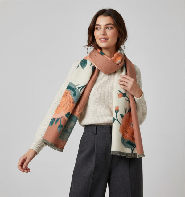 Floral Reversible Scarf