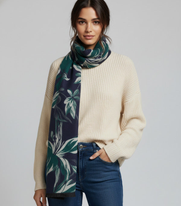 Floral Reversible Lily Scarf