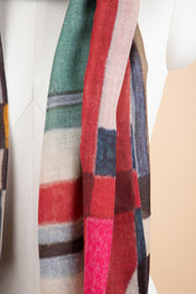 Watercolor Striped Wool Scarf