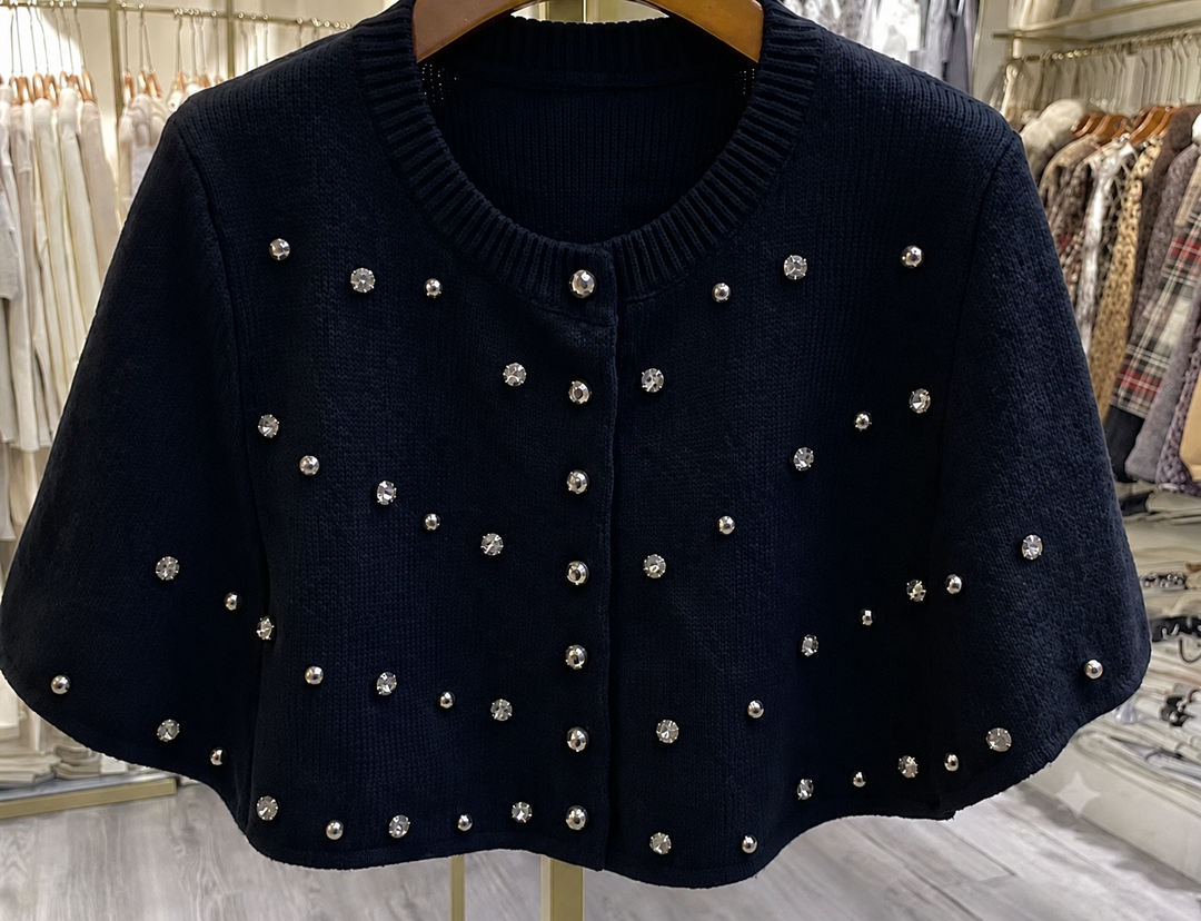 Midnight Radiance Knit Capelet