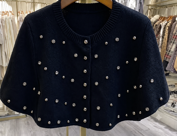 Midnight Radiance Knit Capelet