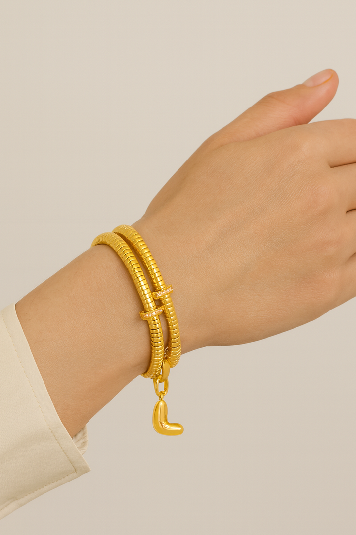 Bubble Charm "L" Bracelet