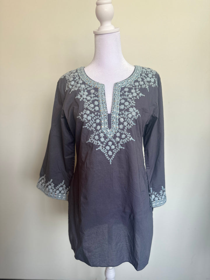 Embroidered Saachi Cotton Tunic