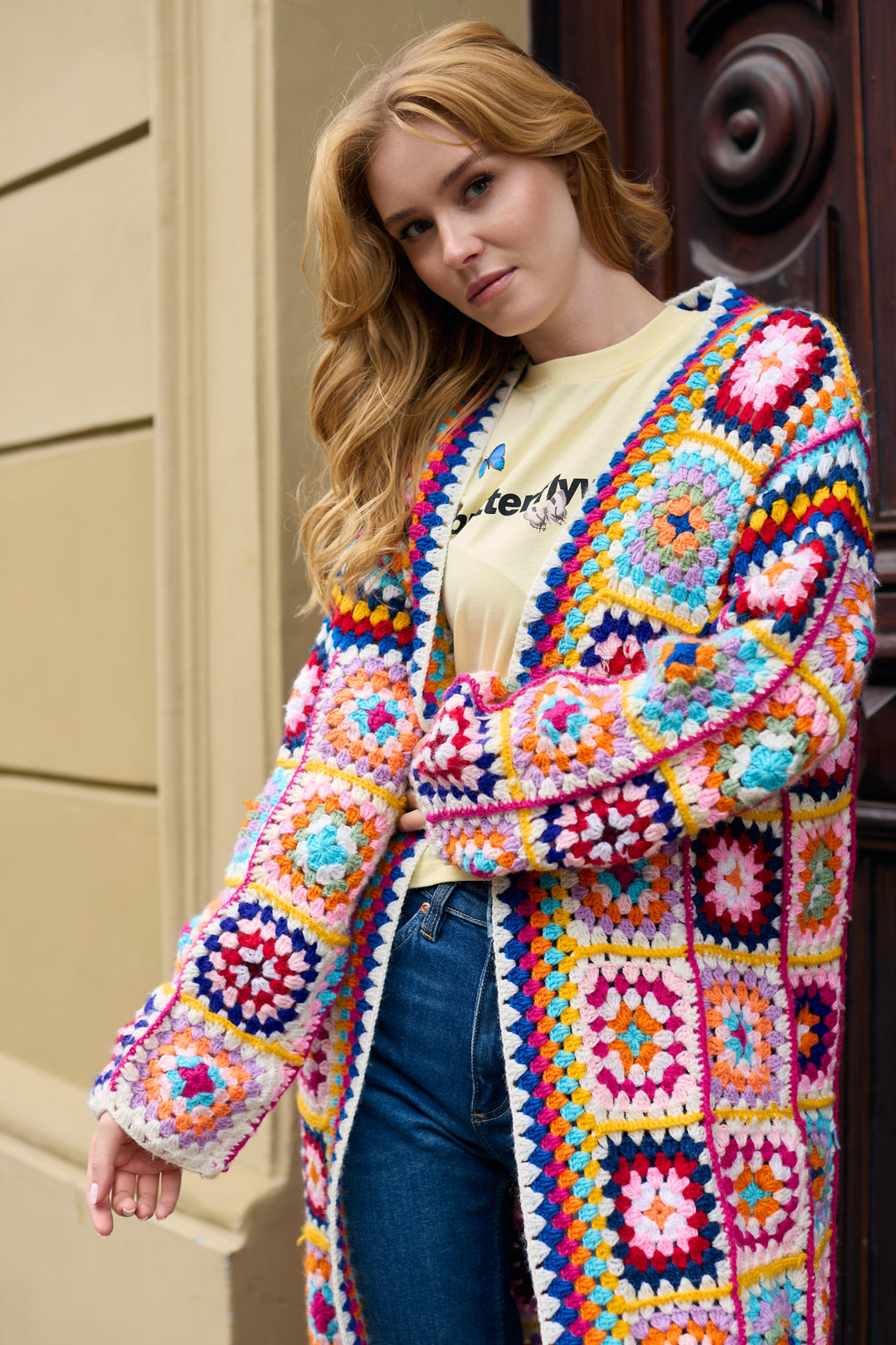 Granny Square Crochet Multi Kimono