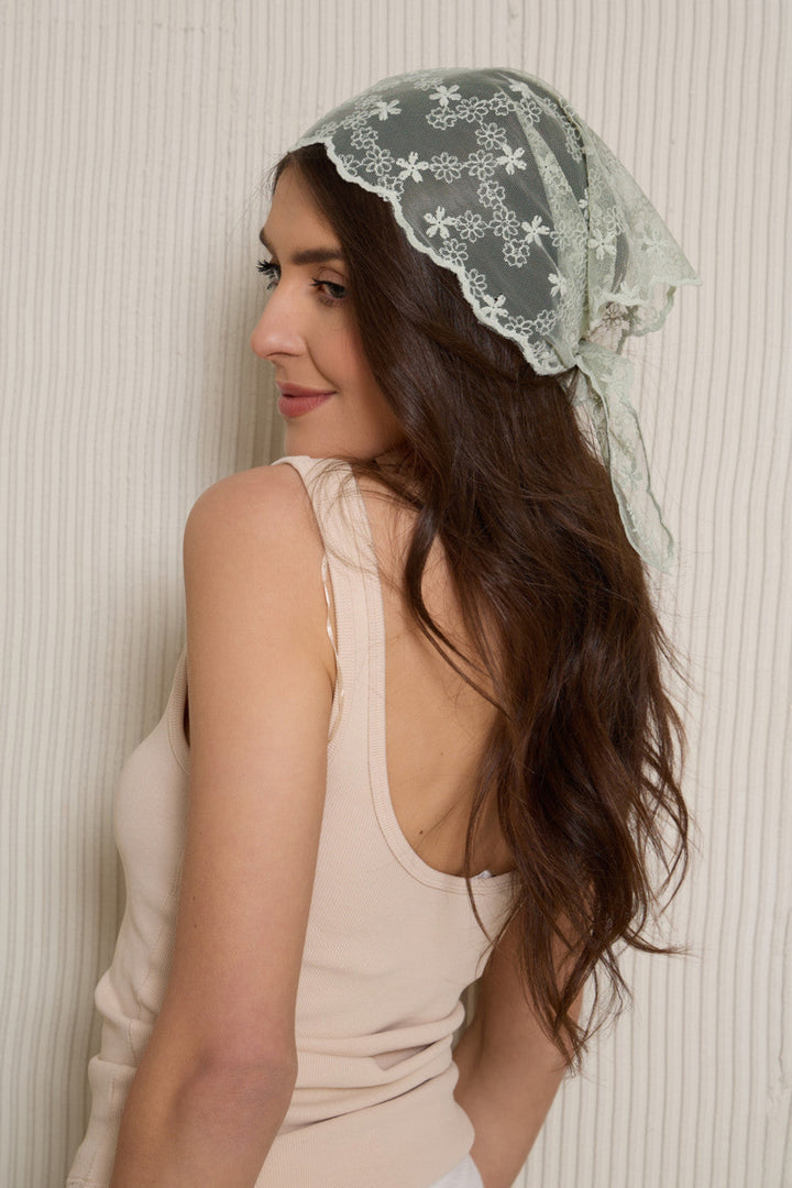 Embroidered Lace Bandana