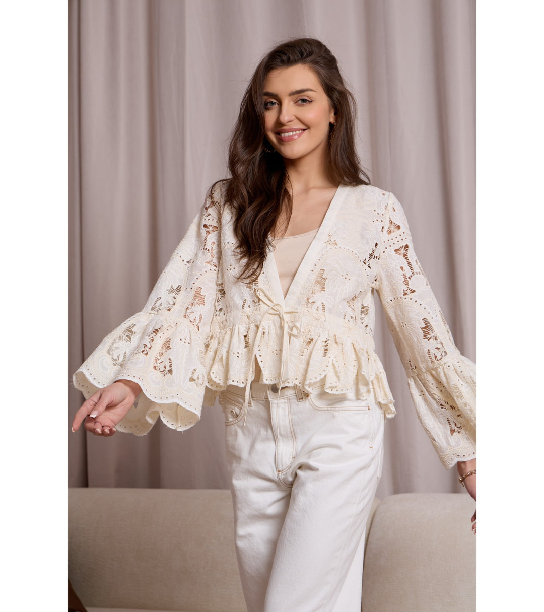 Antique Lace Ruffle Top