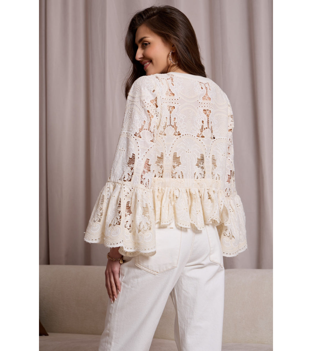 Antique Lace Ruffle Top
