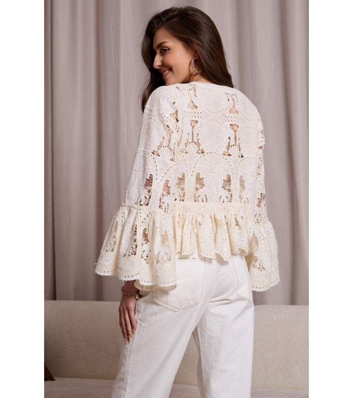 Antique Lace Ruffle Top
