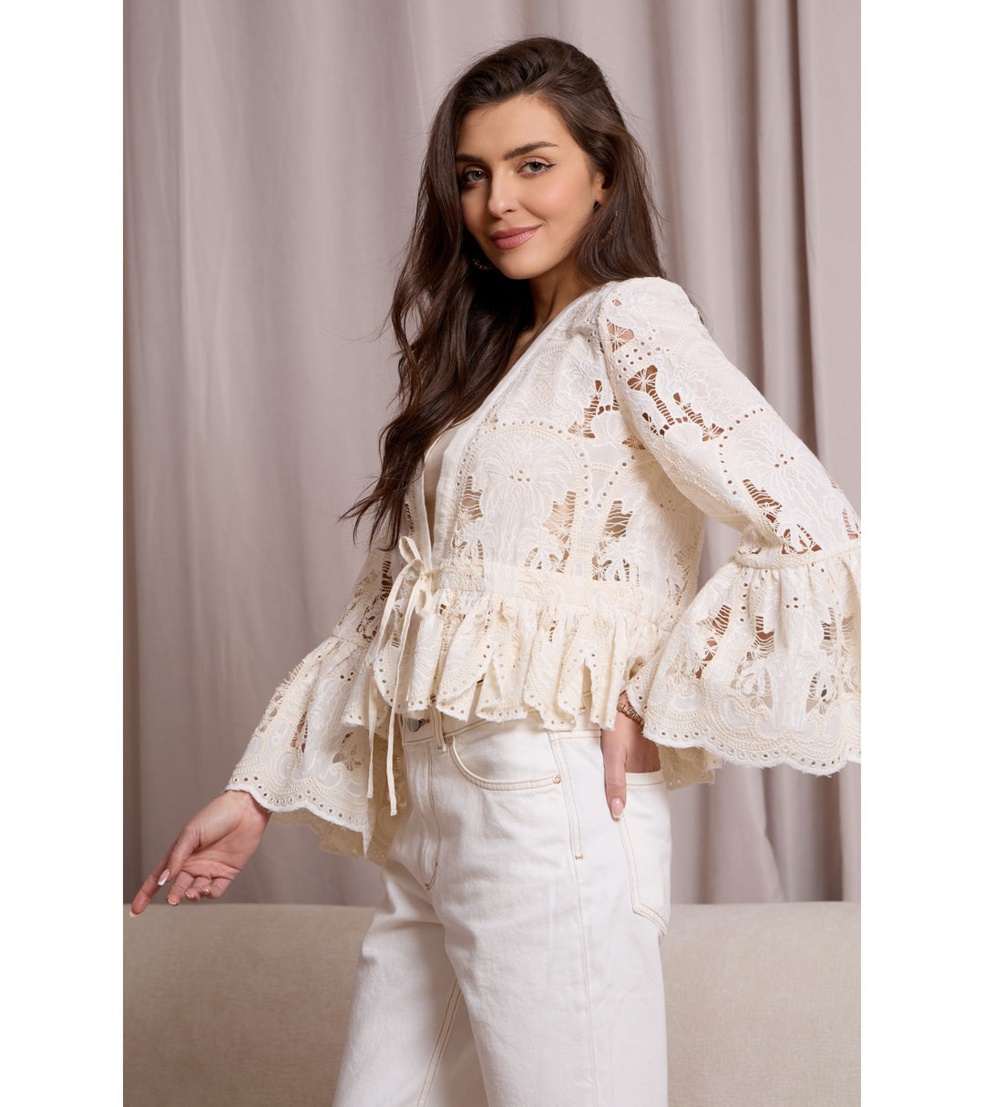 Antique Lace Ruffle Top