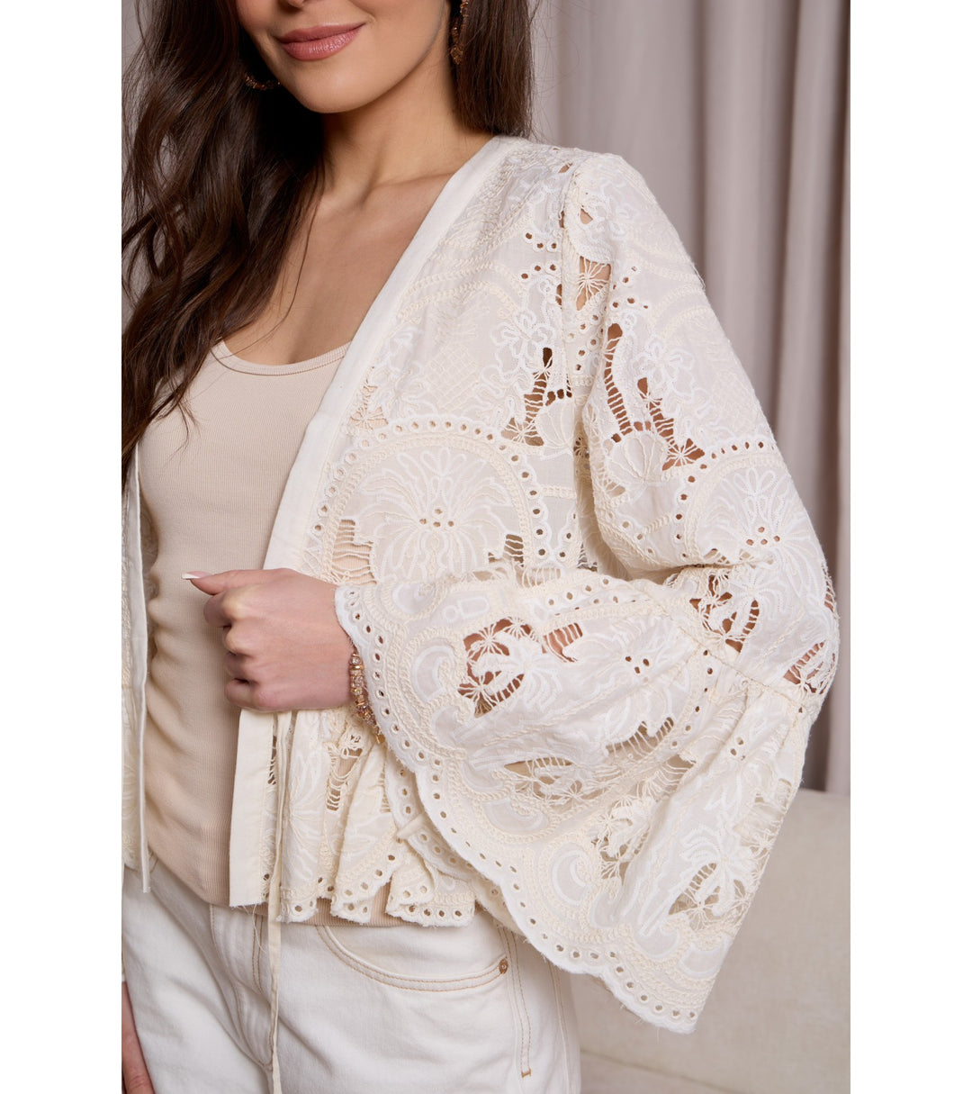 Antique Lace Ruffle Top