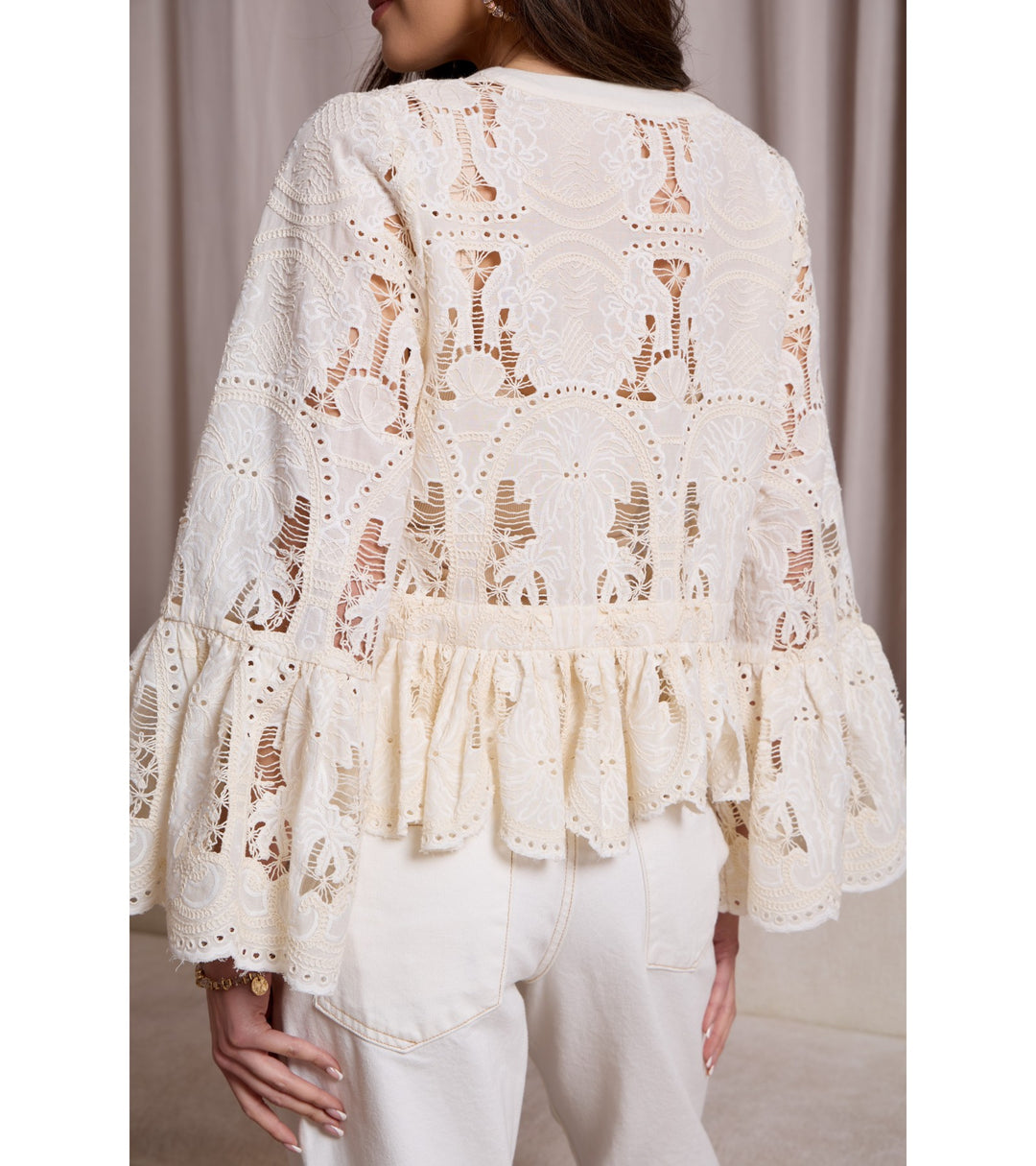 Antique Lace Ruffle Top