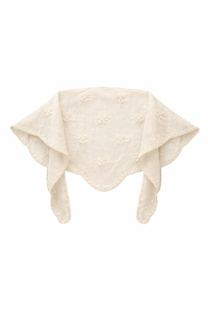 Embroidered Gauze Bandana