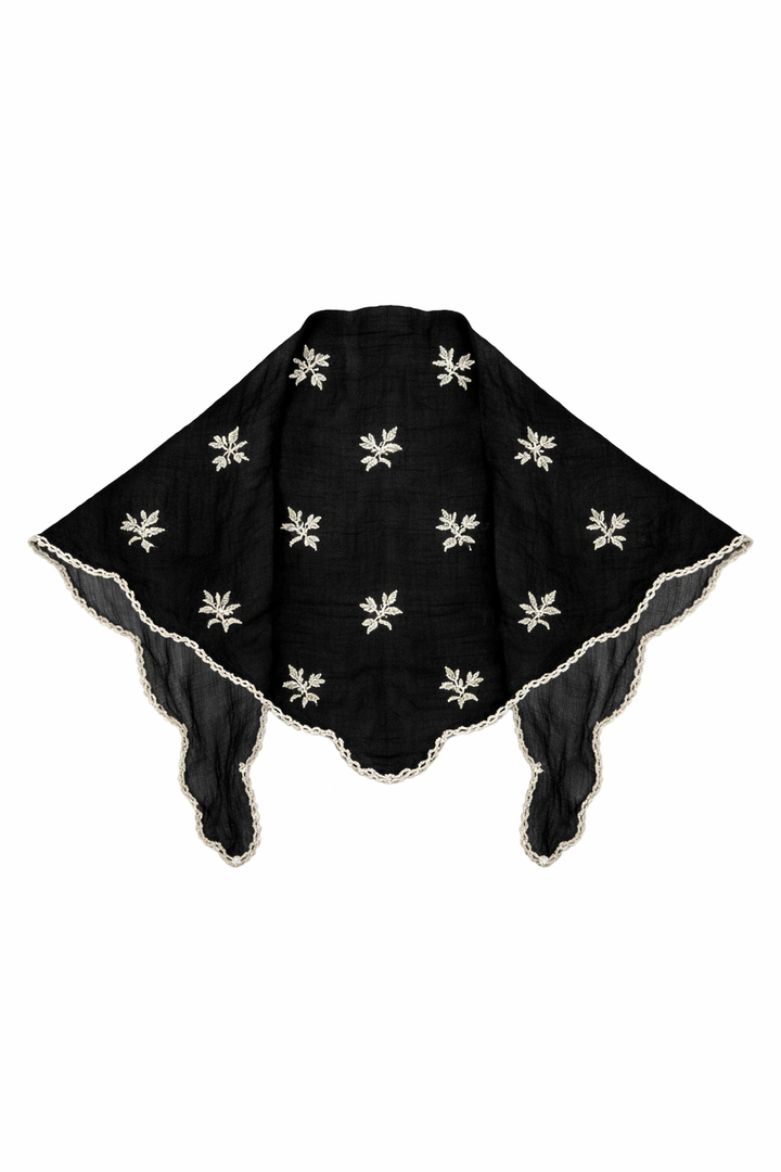 Embroidered Gauze Bandana