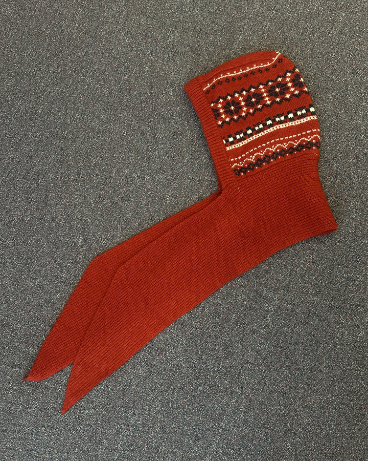 Fair Isle Hooded Scarf