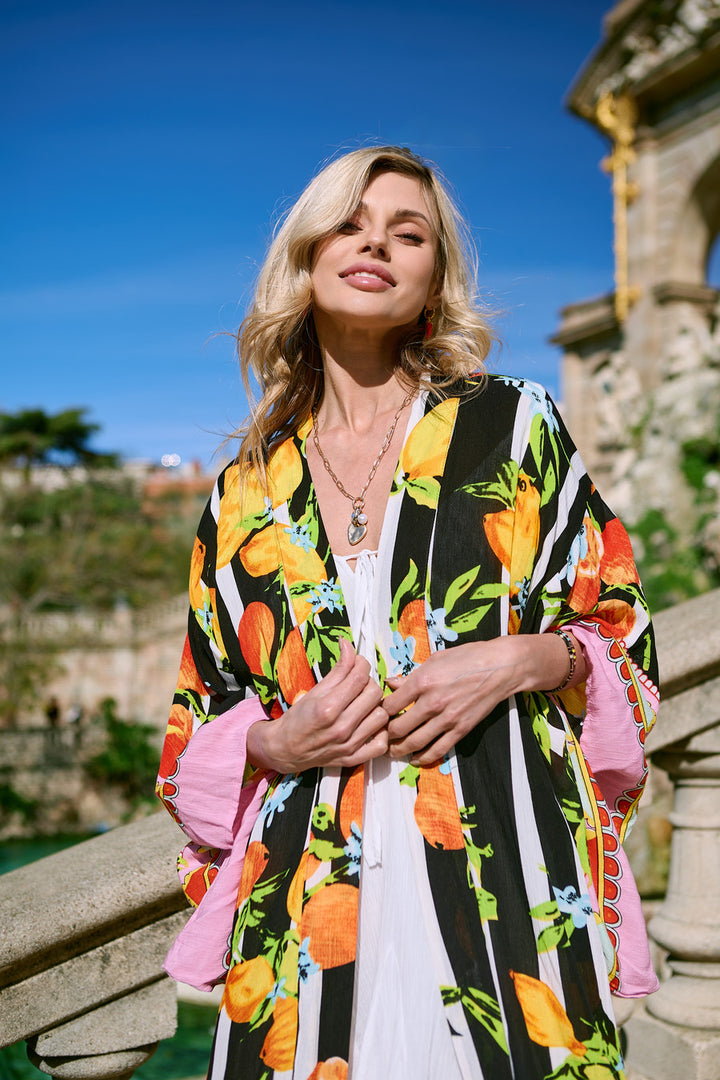 Citrus Motif Kimono