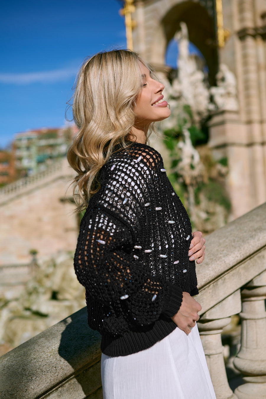 Coastal Shell Sequin Cardigan
