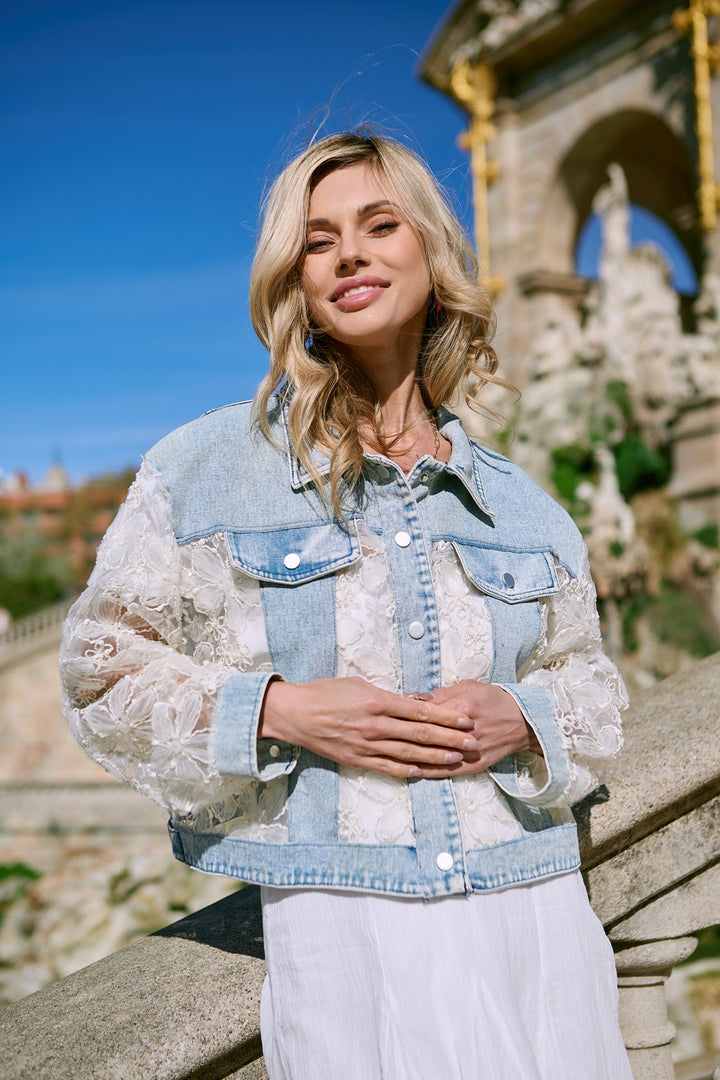 Denim Lace Jacket