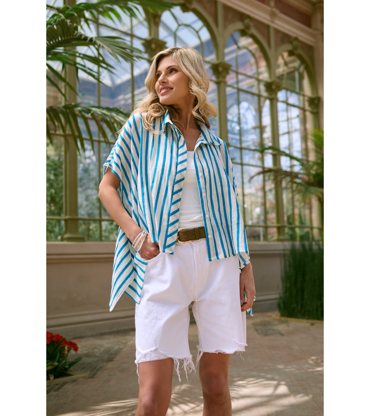 Breezy Striped Button Up