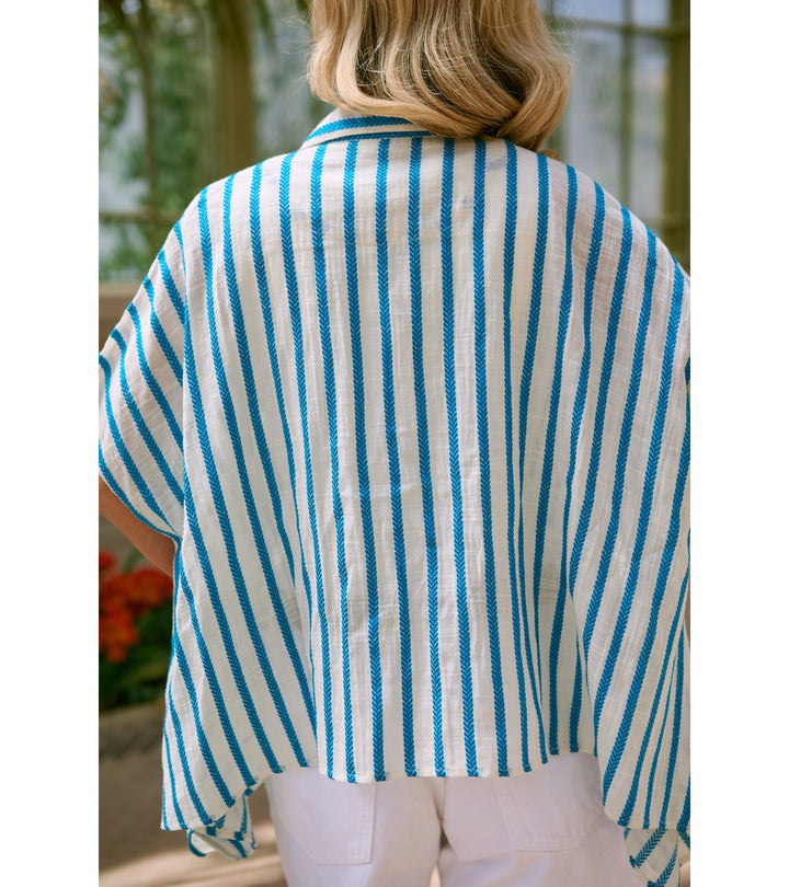 Breezy Striped Button Up