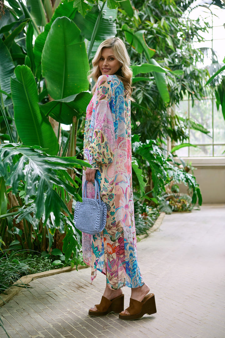 Spring Floral Patchwork Kimono