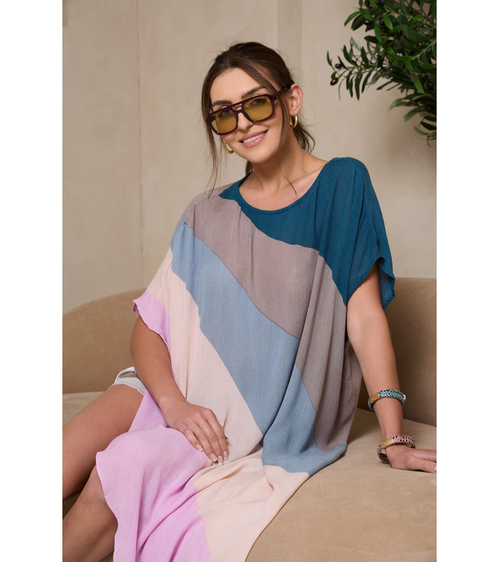 Asymmetrical Striped Kaftan