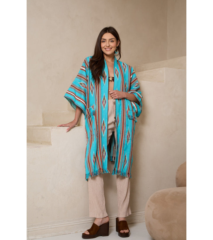 Margarita Ikat Striped Jacket Kimono