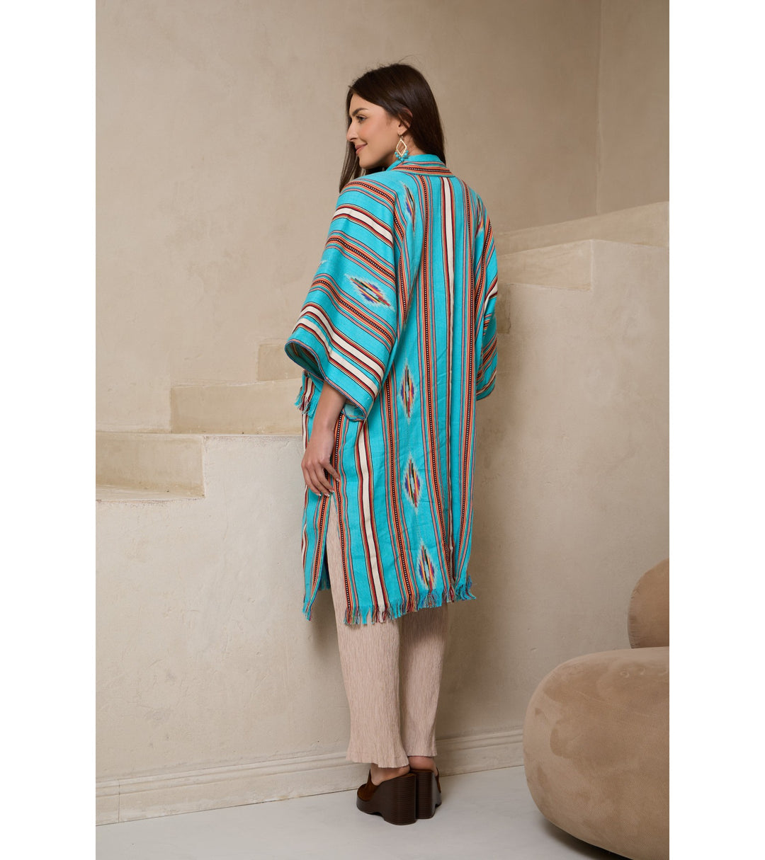 Margarita Ikat Striped Jacket Kimono