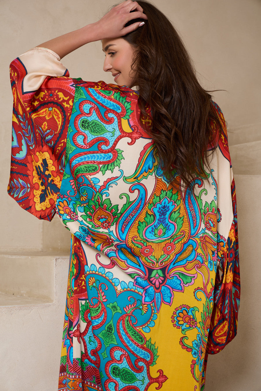 Margo Multi Paisley Print Kimono