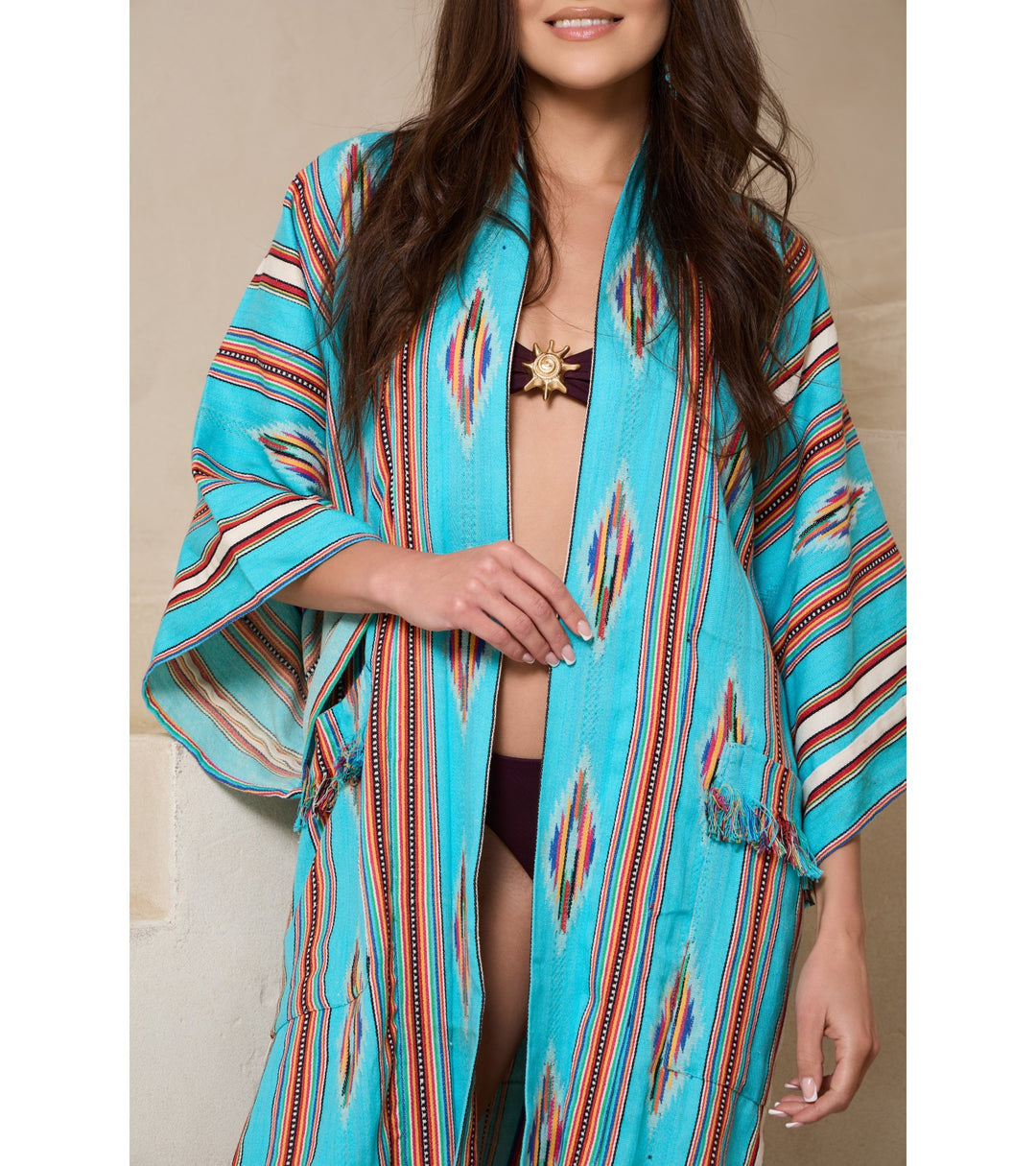 Margarita Ikat Striped Jacket Kimono