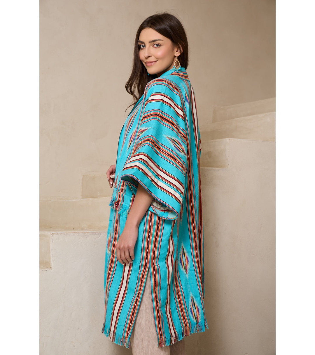 Margarita Ikat Striped Jacket Kimono