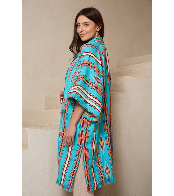 Margarita Ikat Striped Jacket Kimono