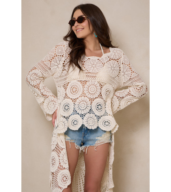 High Low Crochet Cover Up
