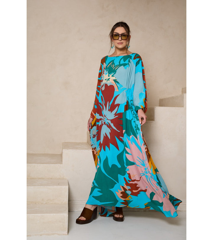Polychromatic Flowery Kaftan