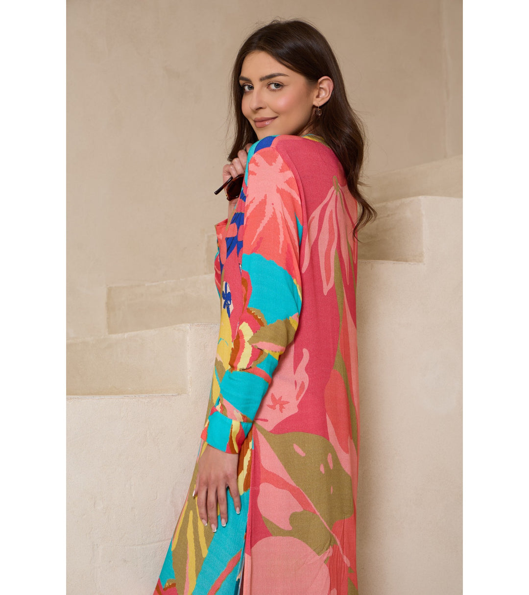 Tropical Buttoned Kaftan