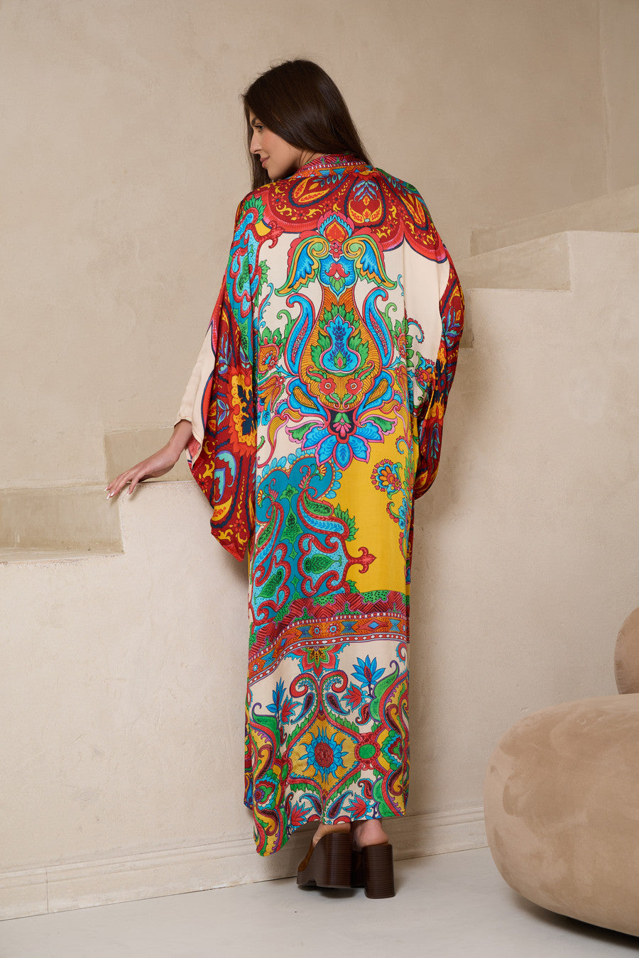Margo Multi Paisley Print Kimono