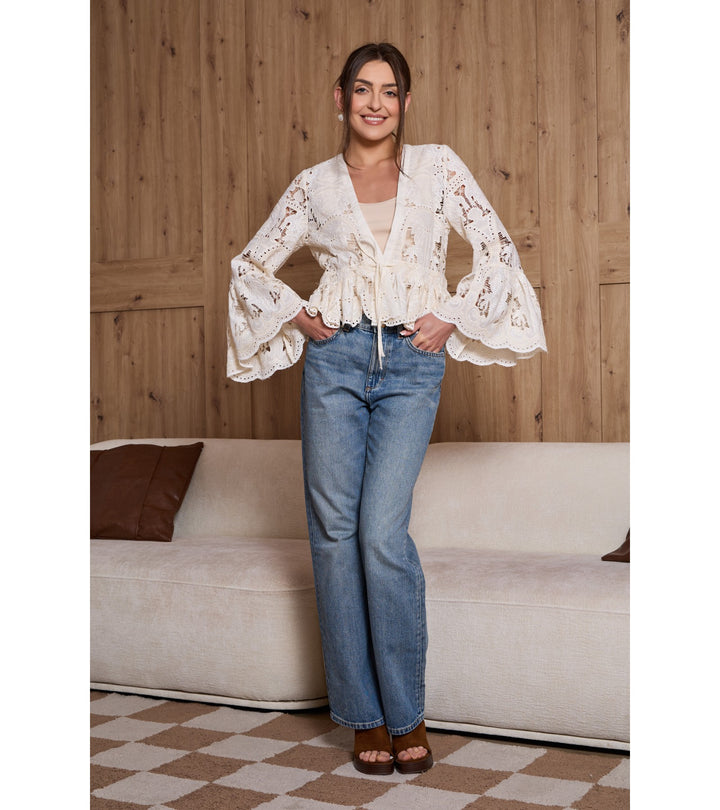 Antique Lace Ruffle Top