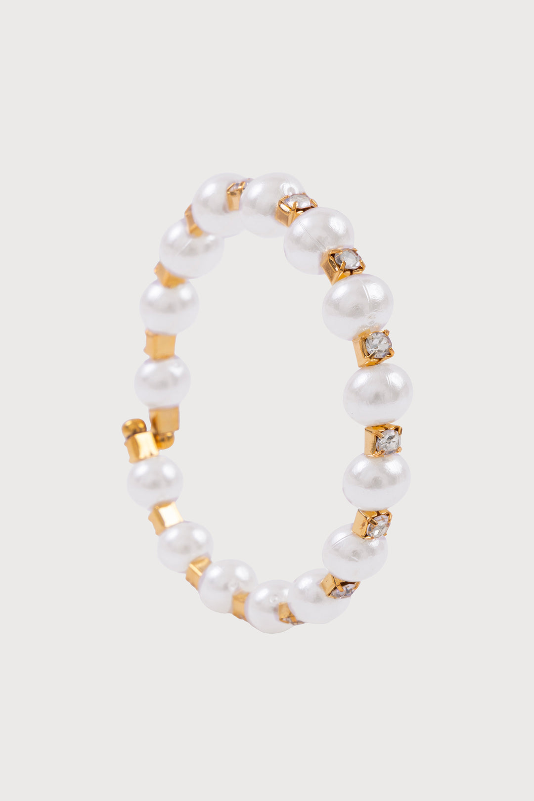 Pearl & Crystal Strand Cuff