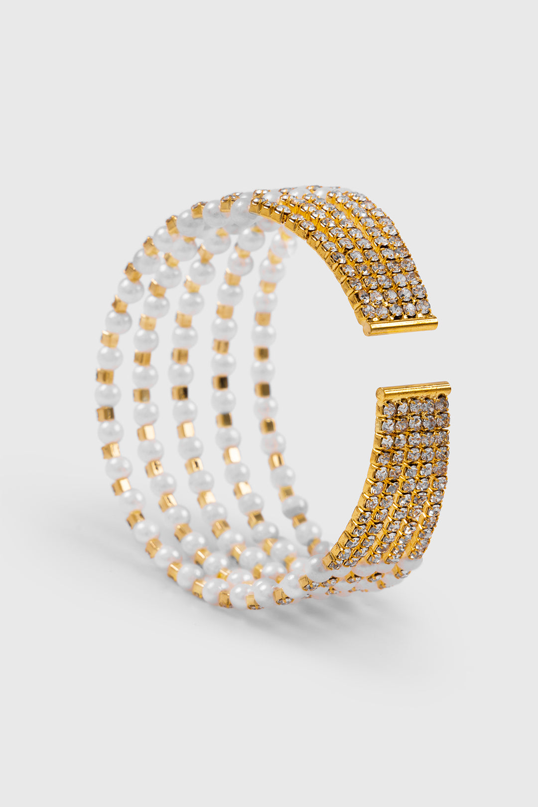 Beaded Pearl Cuff Bracelet