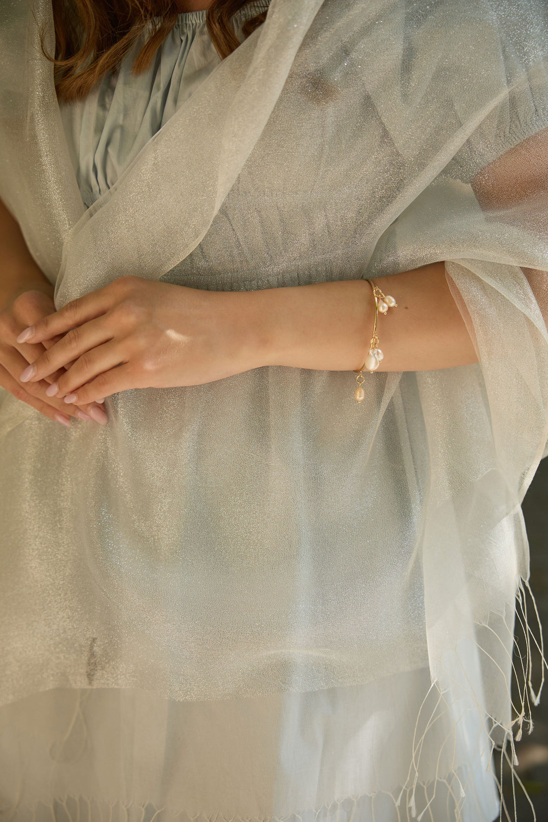 Freshwater Pearl Charm Bracelet